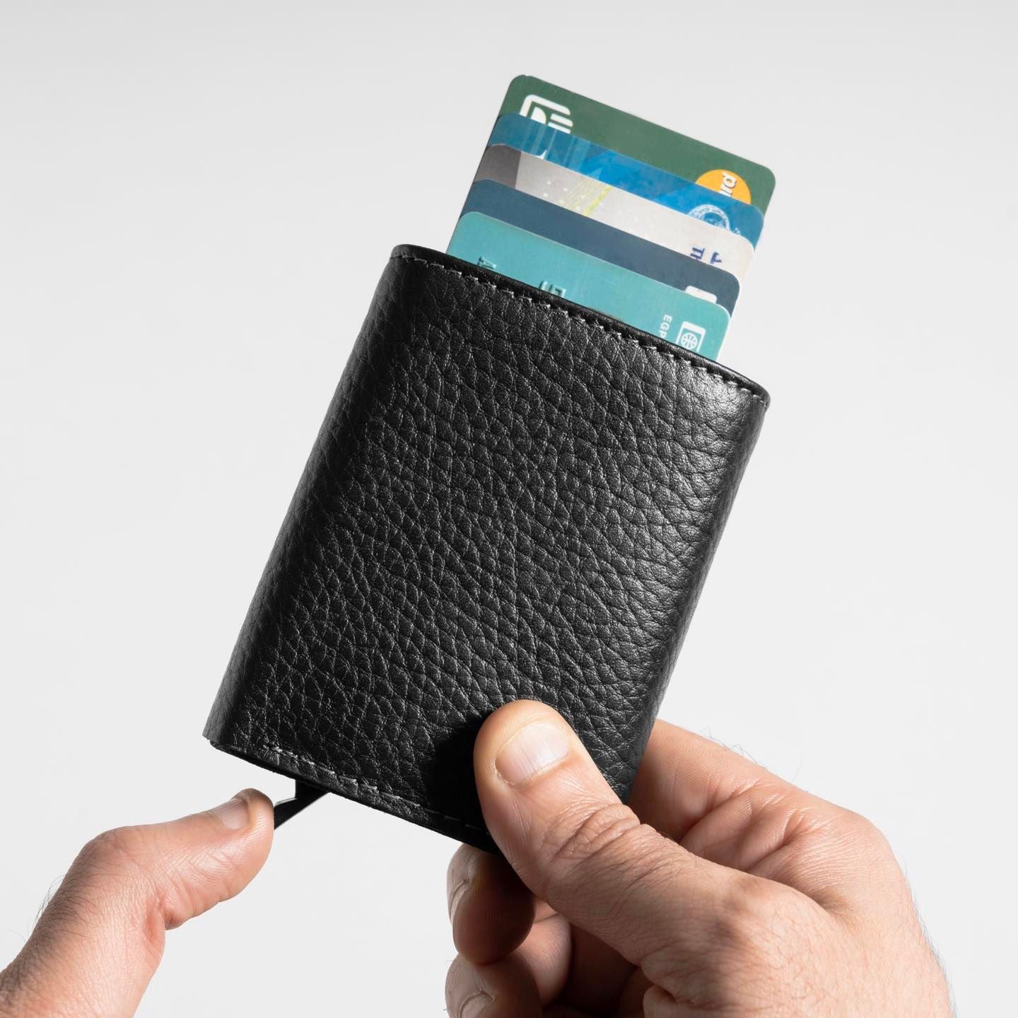 Trifold Black Shield wallet" NFC + QR + Rfid Blocking "