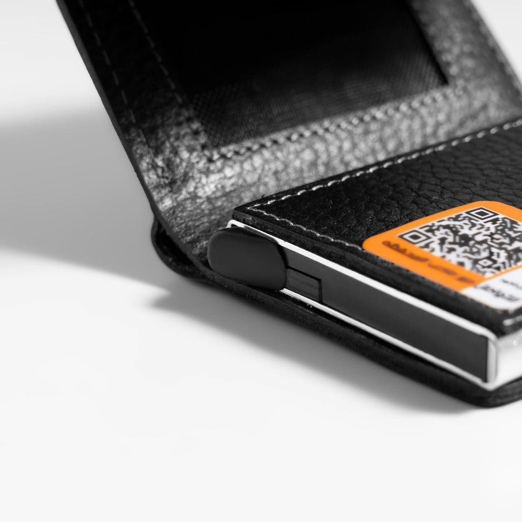 Trifold Black Shield wallet"  NFC + QR + Rfid Blocking "